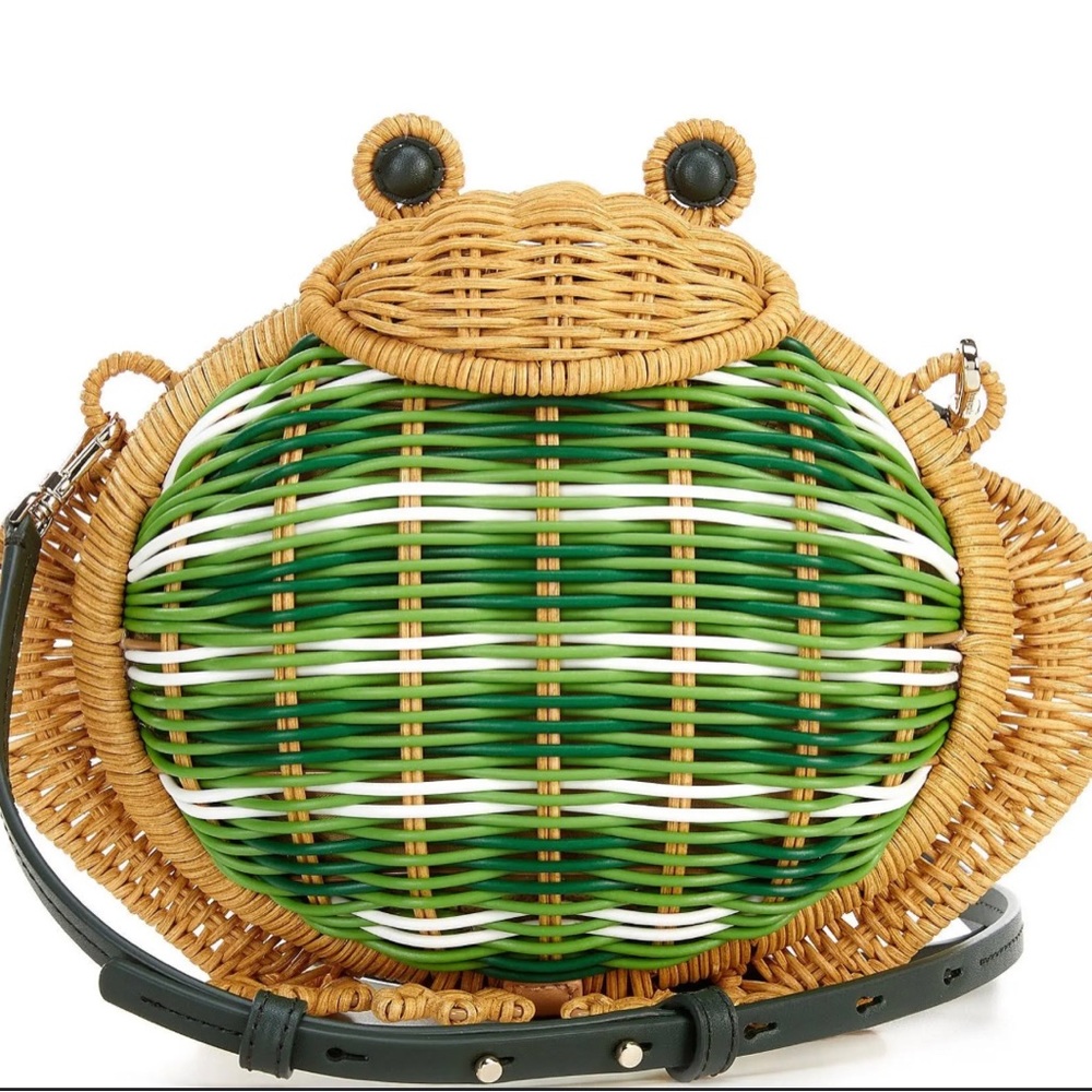 Kate Spade Green and Tan Frog Crossbody Bag